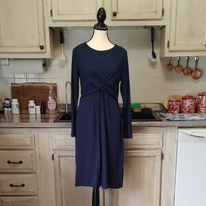 J. Jill Deep Blue Long Sleeve Dress